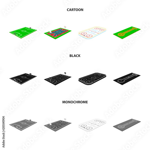 Vector illustration of playground and sport symbol. Collection of playground and scene stock vector illustration.