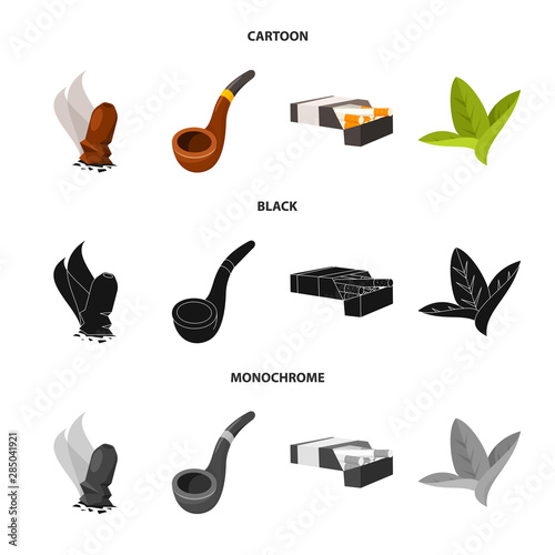 Vector design of accessories and harm symbol. Set of accessories and euphoria stock symbol for web.