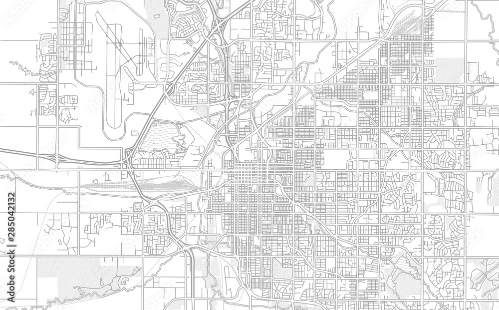Lincoln, Nebraska, USA, bright outlined vector map