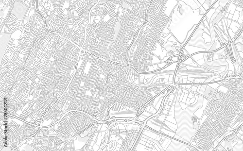 Newark, New Jersey, USA, bright outlined vector map