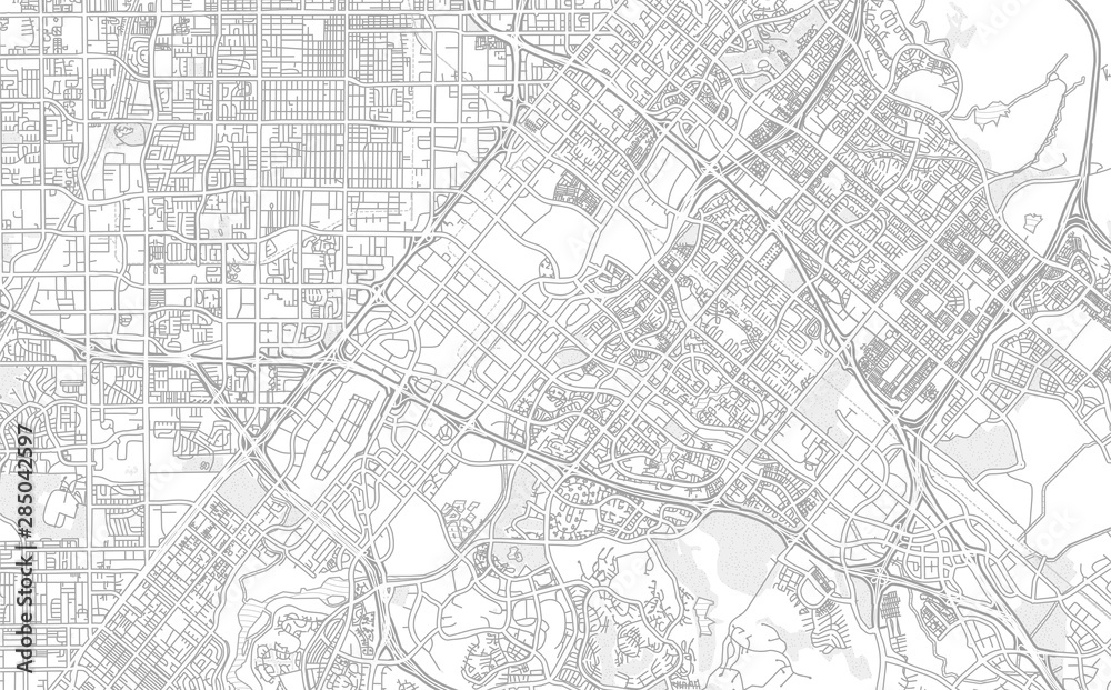 Irvine, California, USA, bright outlined vector map