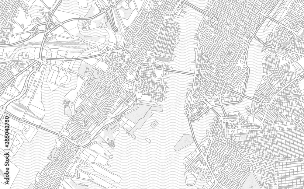 Jersey City, New Jersey, USA, bright outlined vector map