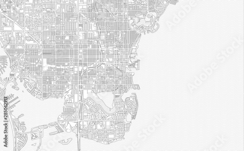 St. Petersburg, Florida, USA, bright outlined vector map
