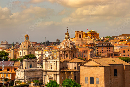 Beautiful view of the rooftops of rome
