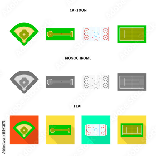Isolated object of scheme and construction sign. Collection of scheme and bullring vector icon for stock.