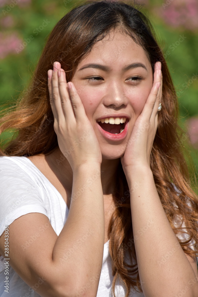 Surprised Attractive Asian Adult Female