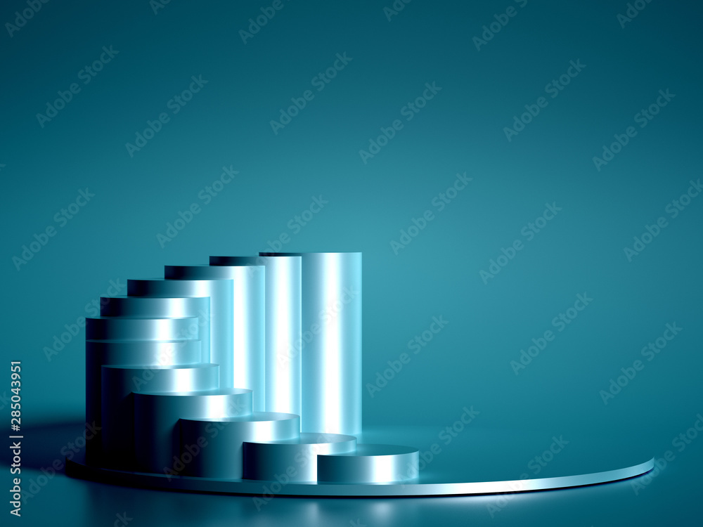 Minimalism abstract background, pedestal. 3d illustration, 3d rendering.