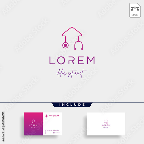 medical home logo vector design icon sign