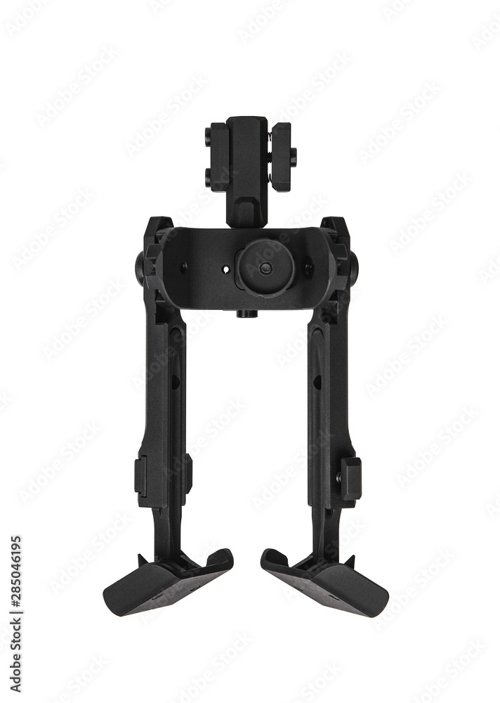 Bipod for sniper rifle isolate on a white background. Bipod for sniper rifle isolate on a white background.