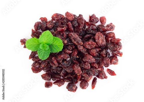 Dried Dried canberry mix blueberry fruit isolated on white backgroud, food healty diet