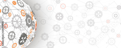 machine technology gears. retro gearwheel mechanism bacground