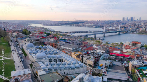 The Golden Horn, also known by its modern Turkish name, Haliç, is a major urban waterway and the primary inlet of the Bosphorus in Istanbul, Turkey. © Tarik GOK