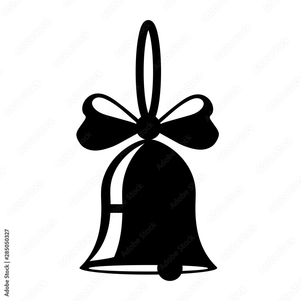 Black bell on a white background. Icon. Vector illustration. Black bell on a white background. Icon. Vector illustration.