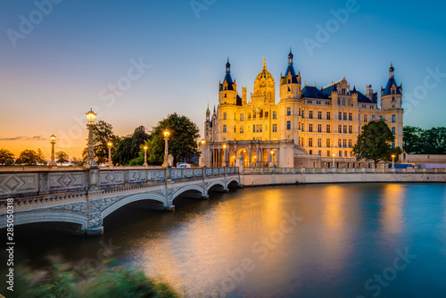 Schwerin palace or Schwerin Castle, northern Germany. photo