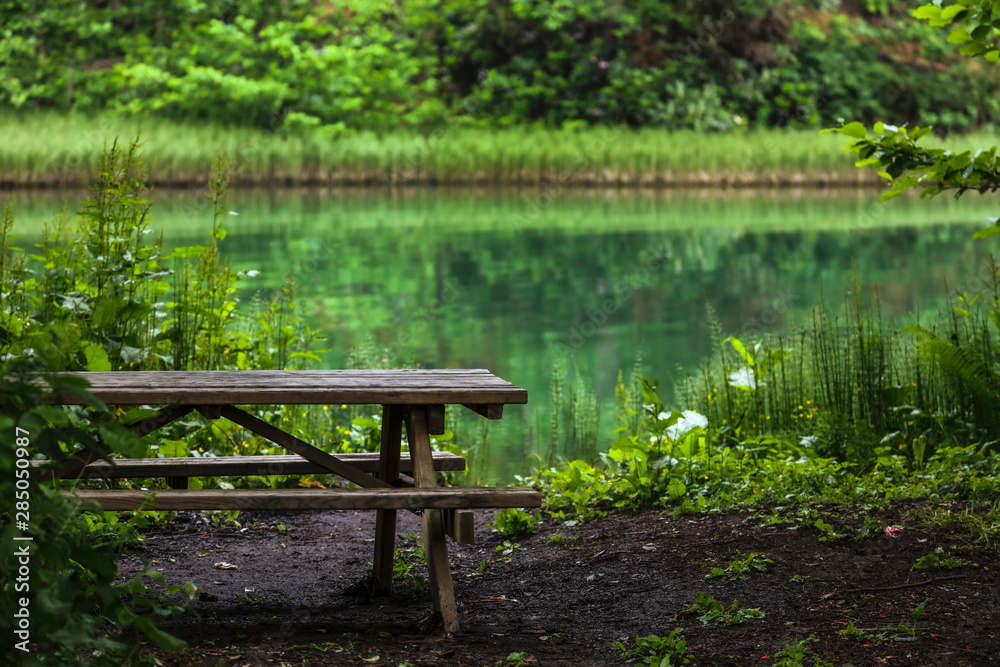 Bench by the lake