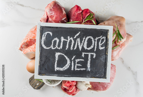Vászonkép Carnivore diet background