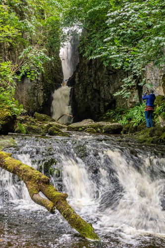 Hikking between Langcliffe and Stainforth in the Yorkshire Dales National Park passing Catrigg Force photo