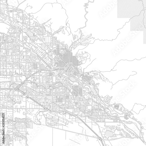 Boise, Idaho, USA, bright outlined vector map