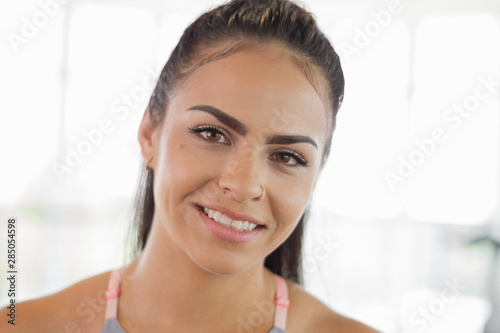 Smiling woman - health and fitness portrait Free Download Smiling woman - health and fitness portrait - GFXLoad