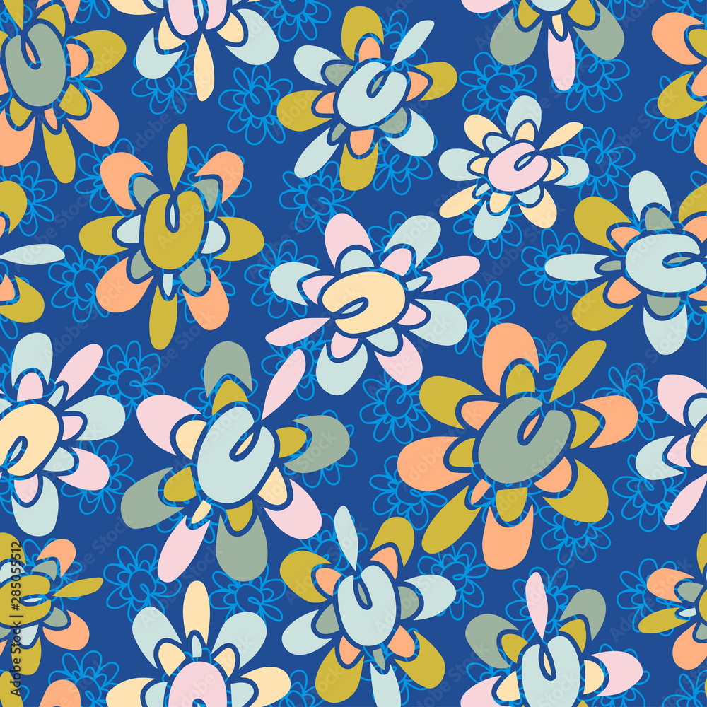 Fototapeta premium Seamless pattern with abstract spots pattern.Vector image Can be used for textile, stationary, backgrounds and wallpaper.
