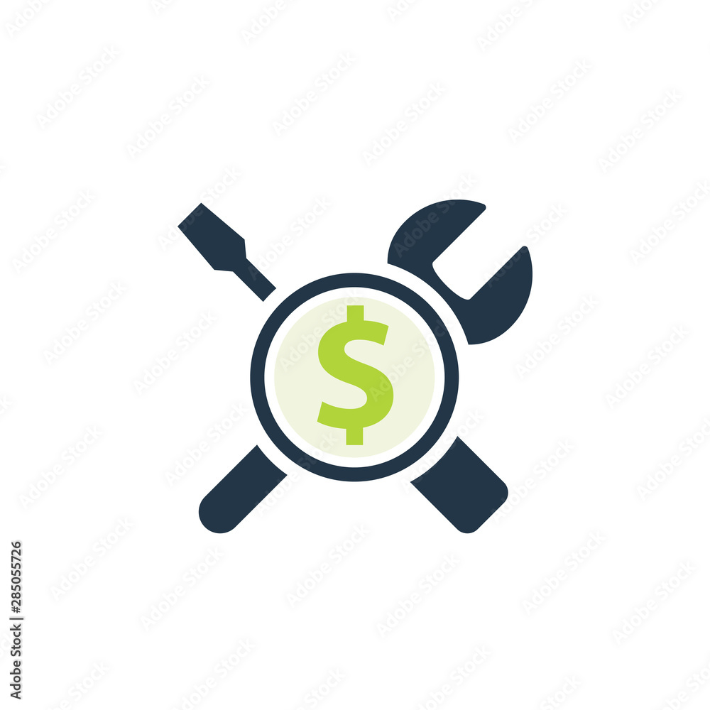 Cost Maintenance icon. Clipart image isolated on white background