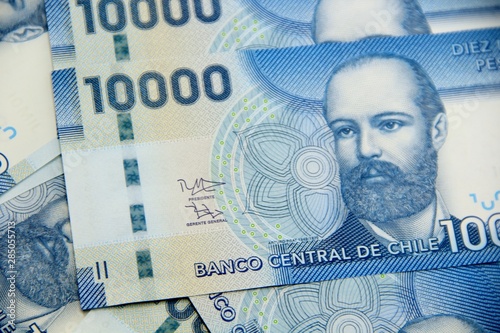 Chilean peso bills - background