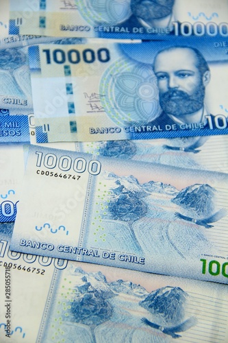 Chilean peso bills - background