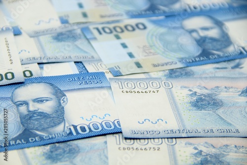 Chilean peso bills - background