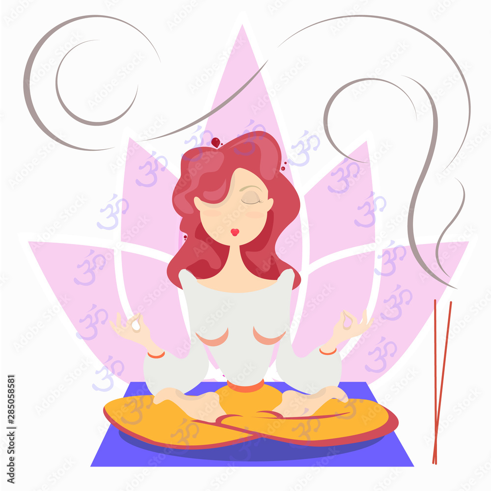 The girl in the lotus position The girl in the lotus position