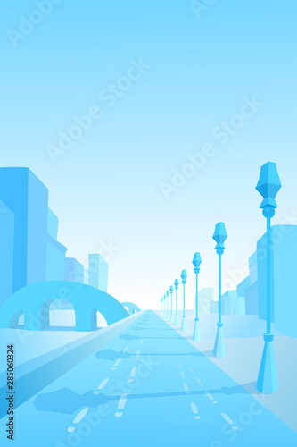 Winter street cityscape view. Walk along the river. 