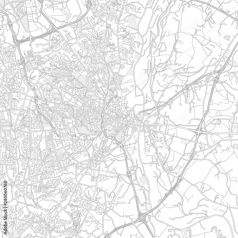 Fayetteville, North Carolina, USA, bright outlined vector map