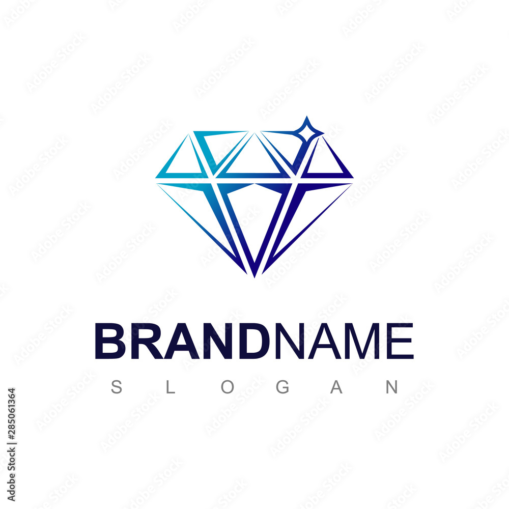 Naklejka premium Shining Diamond Log Design Template