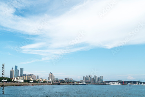 Coastal and Urban Skyline in Qingdao  China
