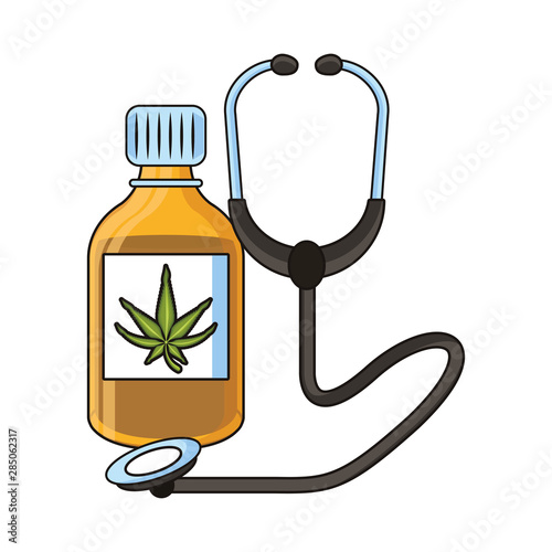 cannabis martihuana sativa hemp cartoon