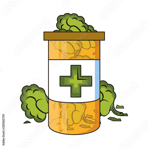 cannabis martihuana sativa hemp cartoon