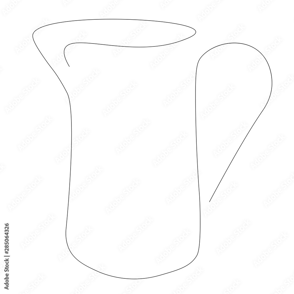 Jug of water isolated, vector illustration