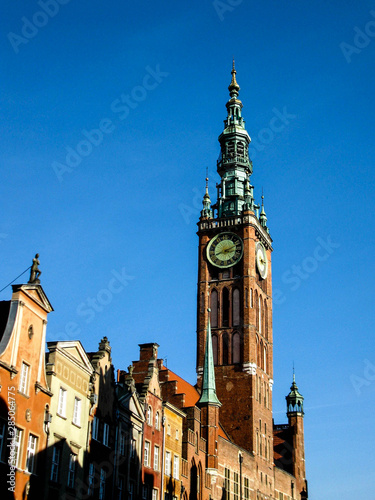 Town Hall of the Main City of Gdańsk and tenement houses in the old town