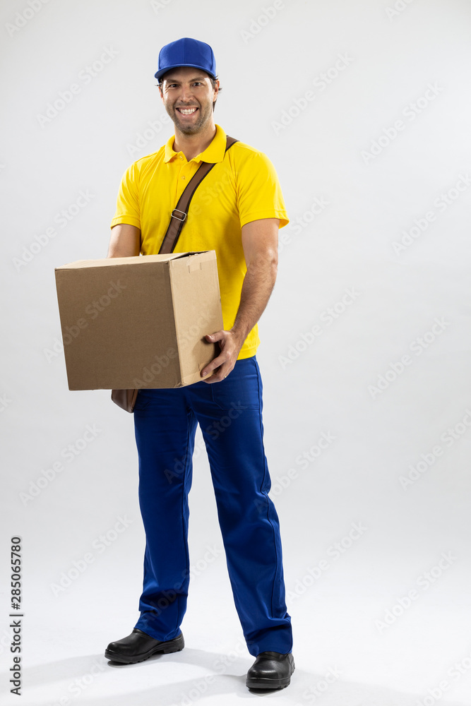 Brazilian mailman on a white background Brazilian mailman on a white background