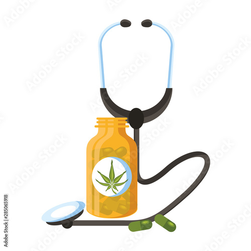 cannabis martihuana sativa hemp cartoon