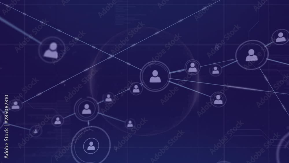 Network of data and connections Network of data and connections