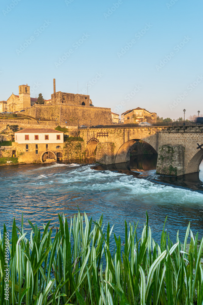 BARCELOS, PORTUGAL - CIRCA JAUARY 2019: View of Barcelos city with Cavado river in Portugal. It is one of the growing municipalities in the country.