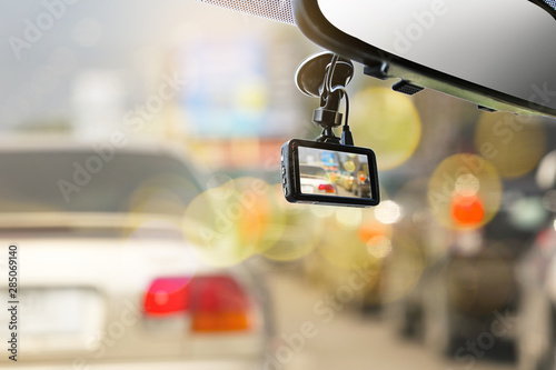 CCTV car camera for safety on the road accident.