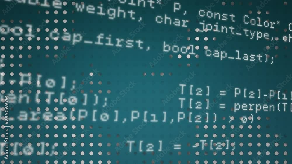 Data scrolling on blue background Data scrolling on blue background