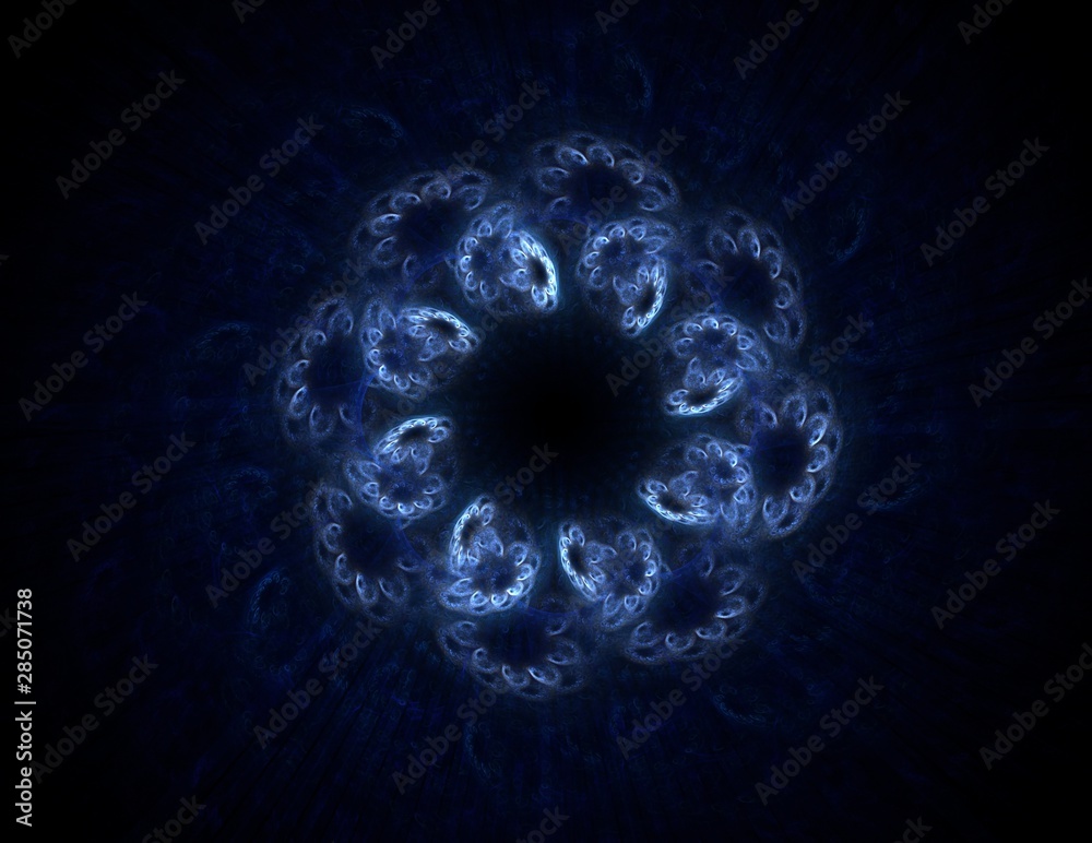 Abstract fractal background - computer-generated image. Digital art. Converging toward the center of the circles. Abstract fractal background - computer-generated image. Digital art. Converging toward the center of the circles.
