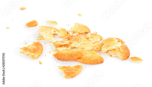 Biscuits on white background