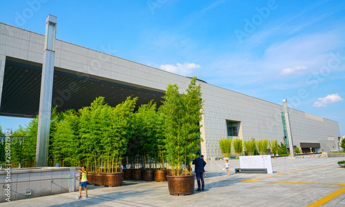 Seoul - August 2019: Exterior of the museum building. National Museum of Korea.