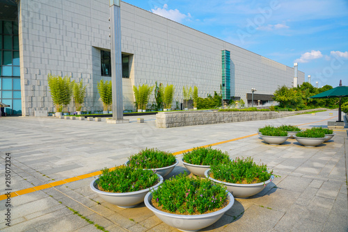 Photography Seoul - August 2019: Exterior of the museum building