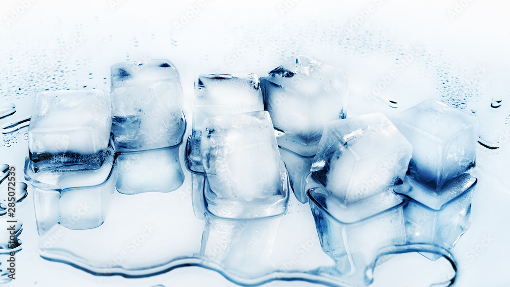 A Large Rectangle Of Melting Clear Ice On White Background With A Mirror  Reflection Creative Concept Of Cold Purity Stock Photo - Download Image Now  - iStock