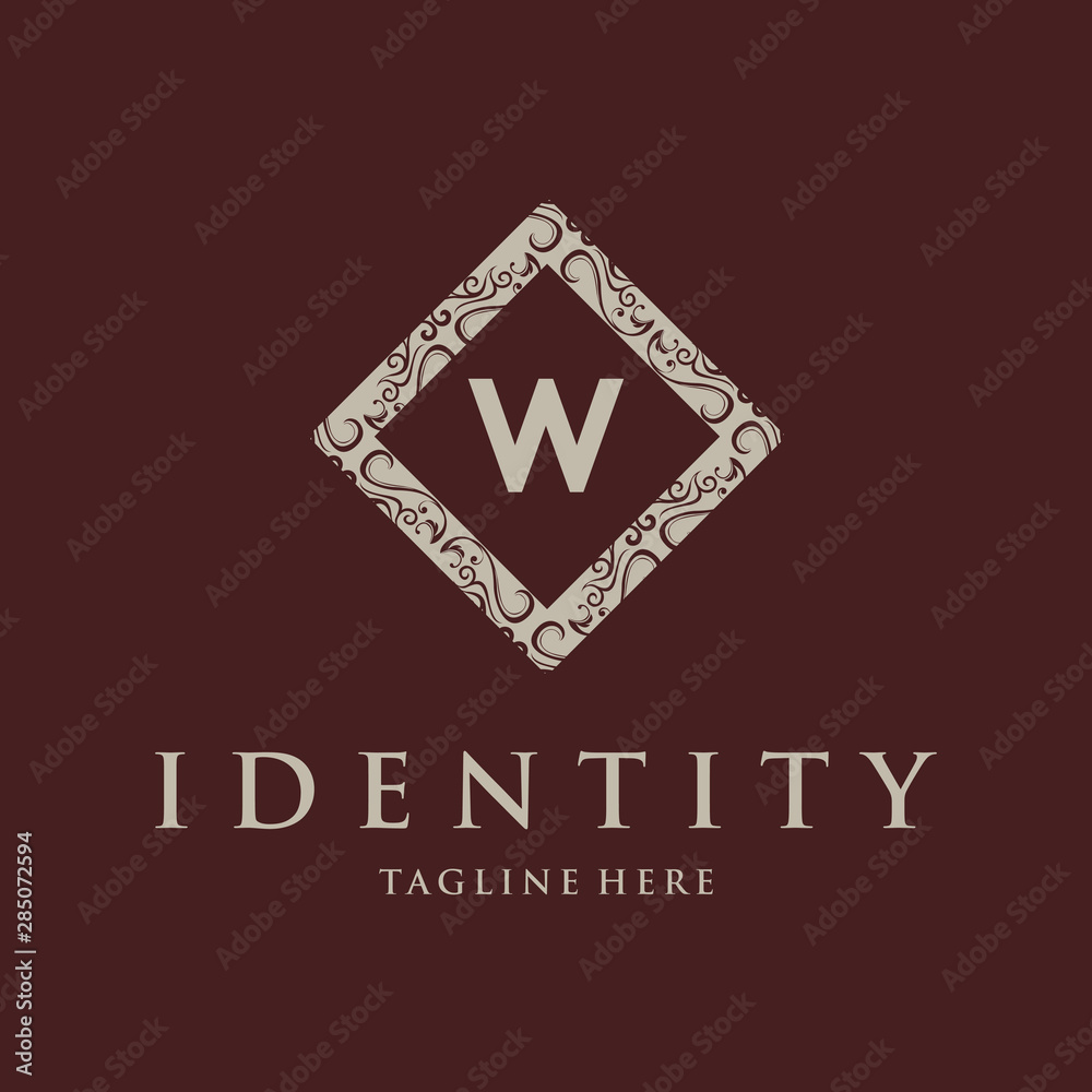 Monogram design elements, graceful template. Elegant line art logo design. Letter emblem W. Luxury Logo template in vector for Restaurant, Royalty, Boutique, Café, Hotel,