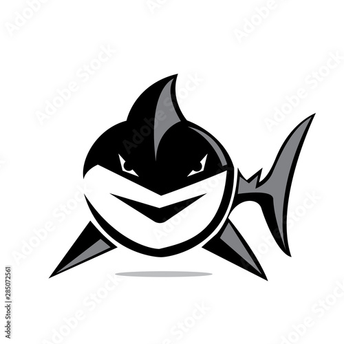 Front view shark logo design inspiration